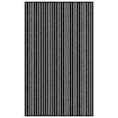 Deurmat 90x150 cm gestreept 90x150 cm zwart en grijs