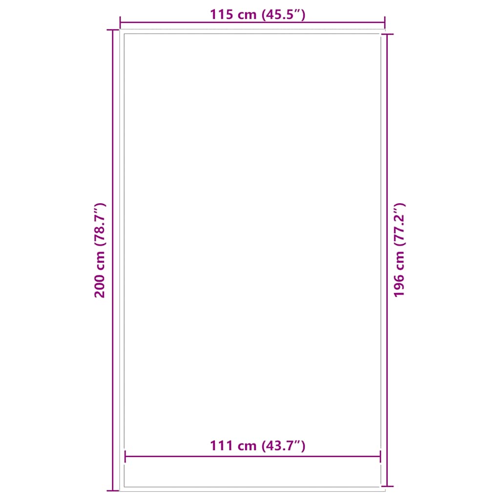 Deurmat 115x200 cm streep zwart en grijs