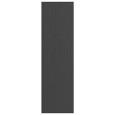 Deurmat 115x400 cm gestreept 115x400 cm zwart en grijs