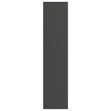 Deurmat 115x500 cm streep zwart en grijs