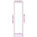 Deurmat 115x500 cm streep zwart en grijs