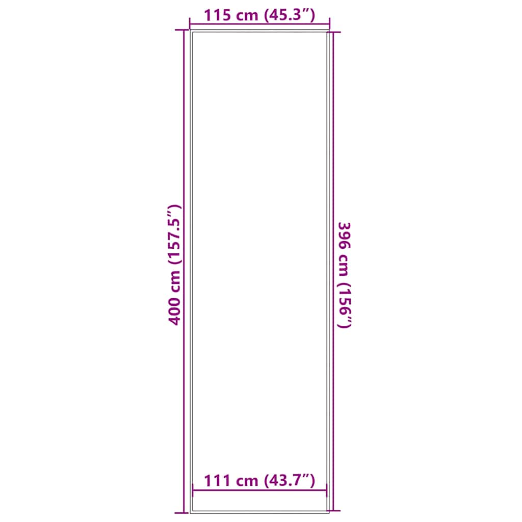 Deurmat 115x400 cm zwart