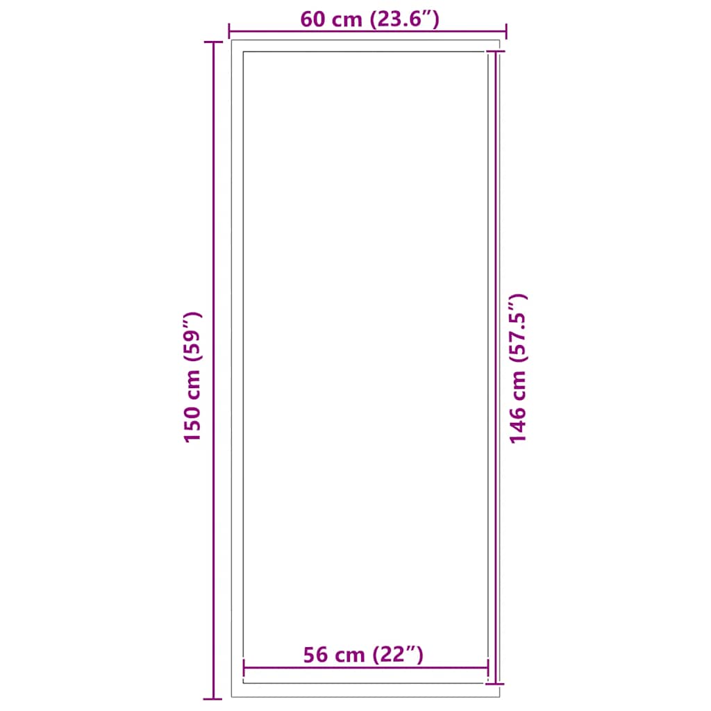 Deurmat 60x150 cm antracietkleurig