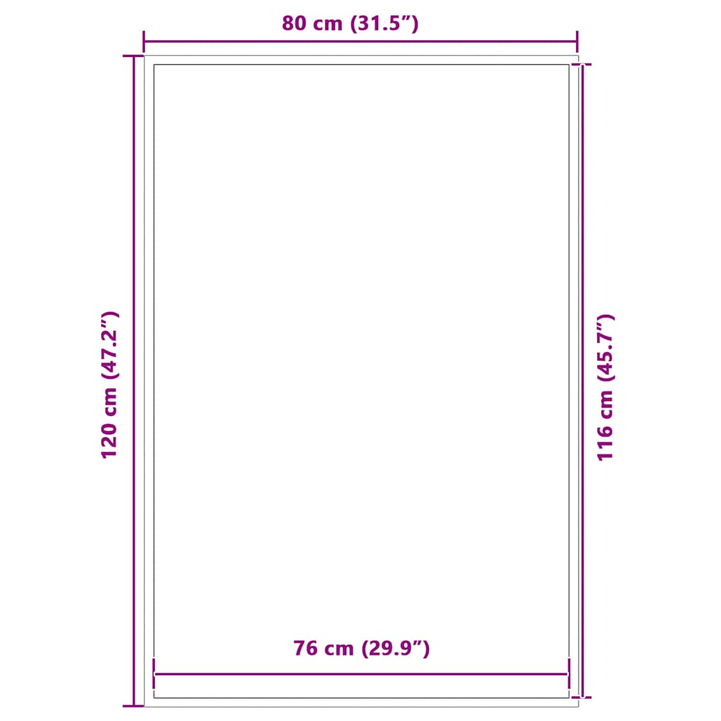 Deurmat 80x120 cm antracietkleurig