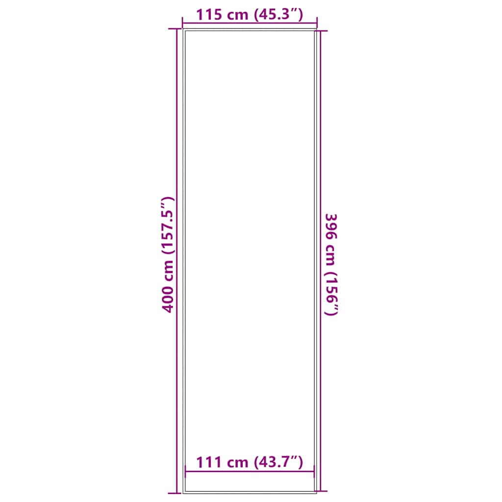 Deurmat 115x300 cm antracietkleurig