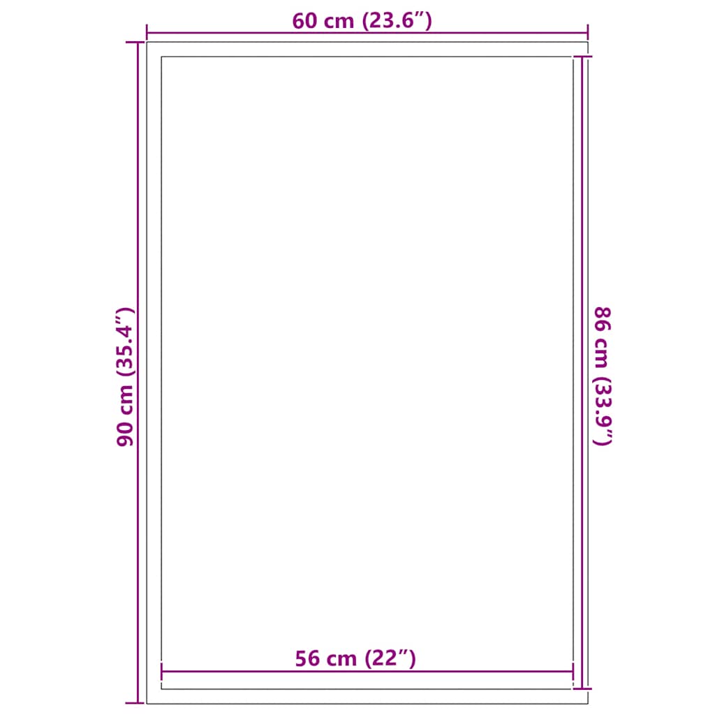 Deurmat 60x90 cm bruin