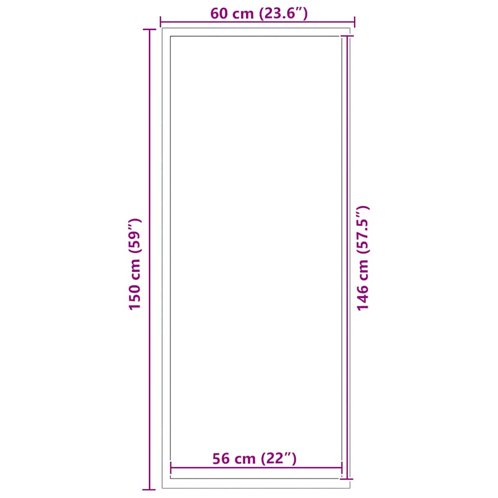 Deurmat 60x150 cm bruin
