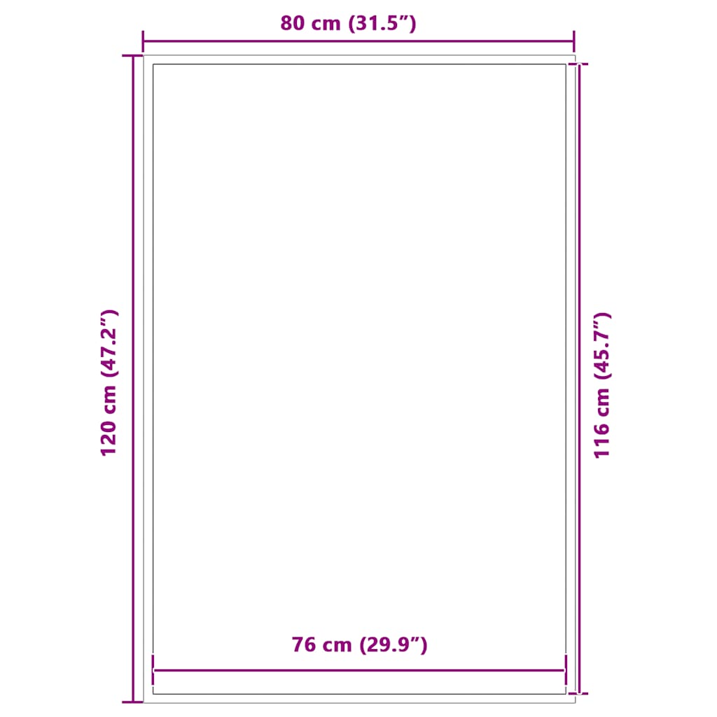 Deurmat 80x120 cm bruin
