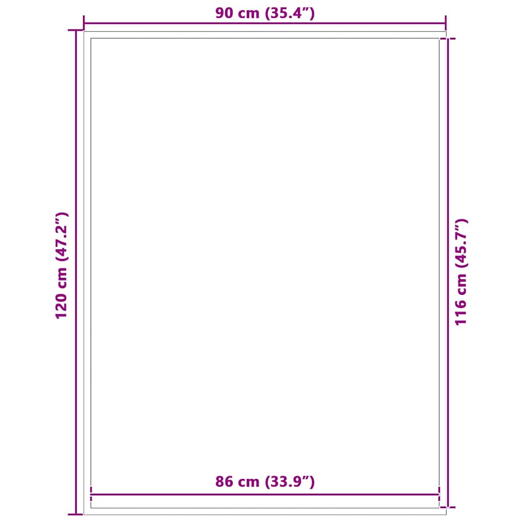 Deurmat 90x120 cm bruin