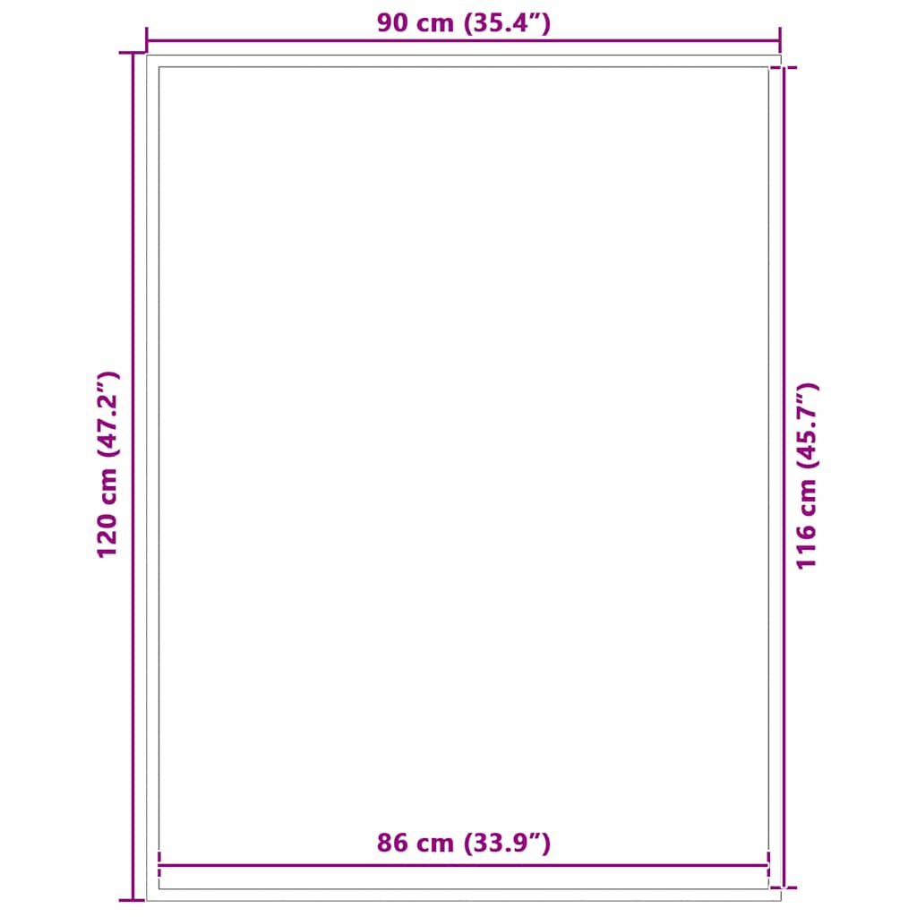 Deurmat 90x120 cm grijs