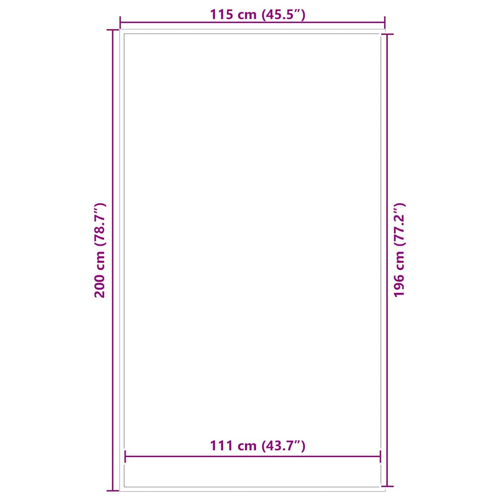 Deurmat 115x200 cm grijs