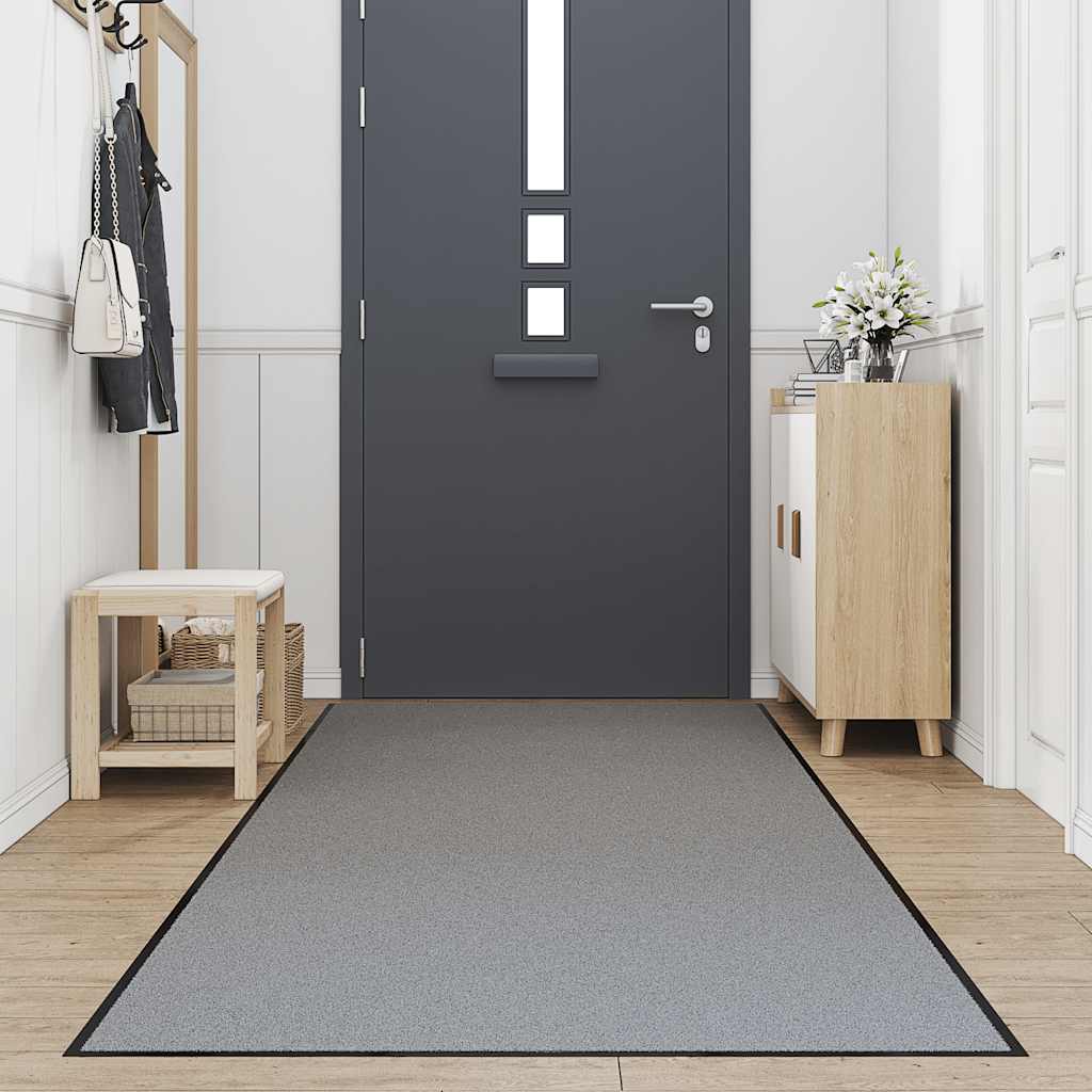 Deurmat 115x300 cm grijs