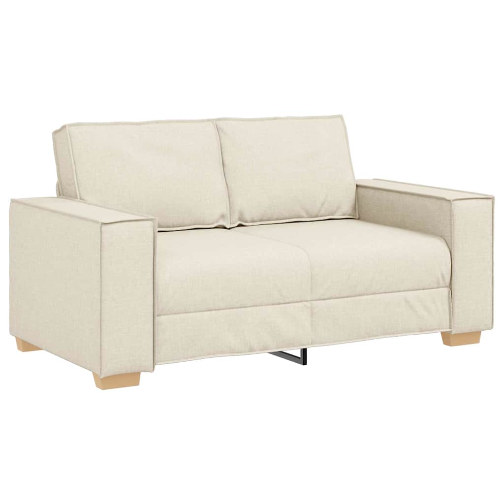 Bankstel 3 st Beige Linnen-mix stof