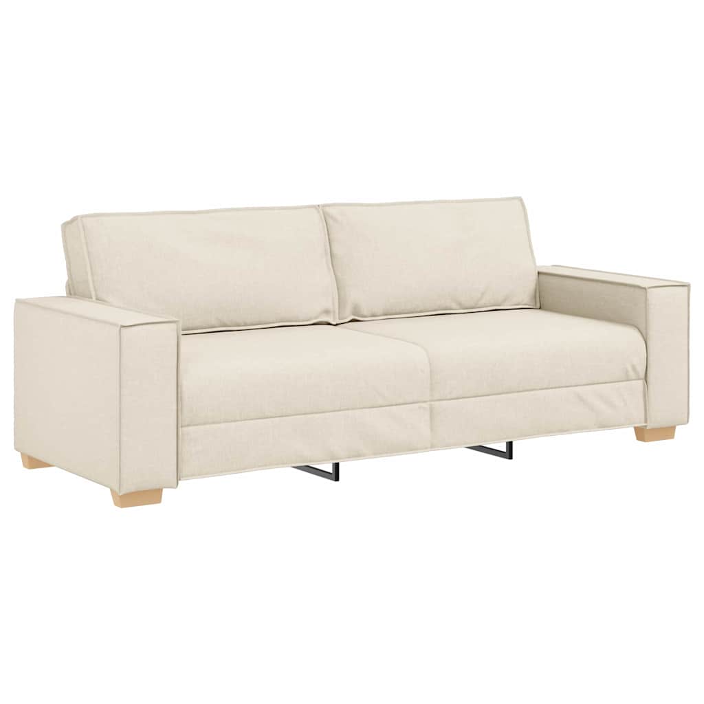 Bankstel 3 st Beige Linnen-mix stof