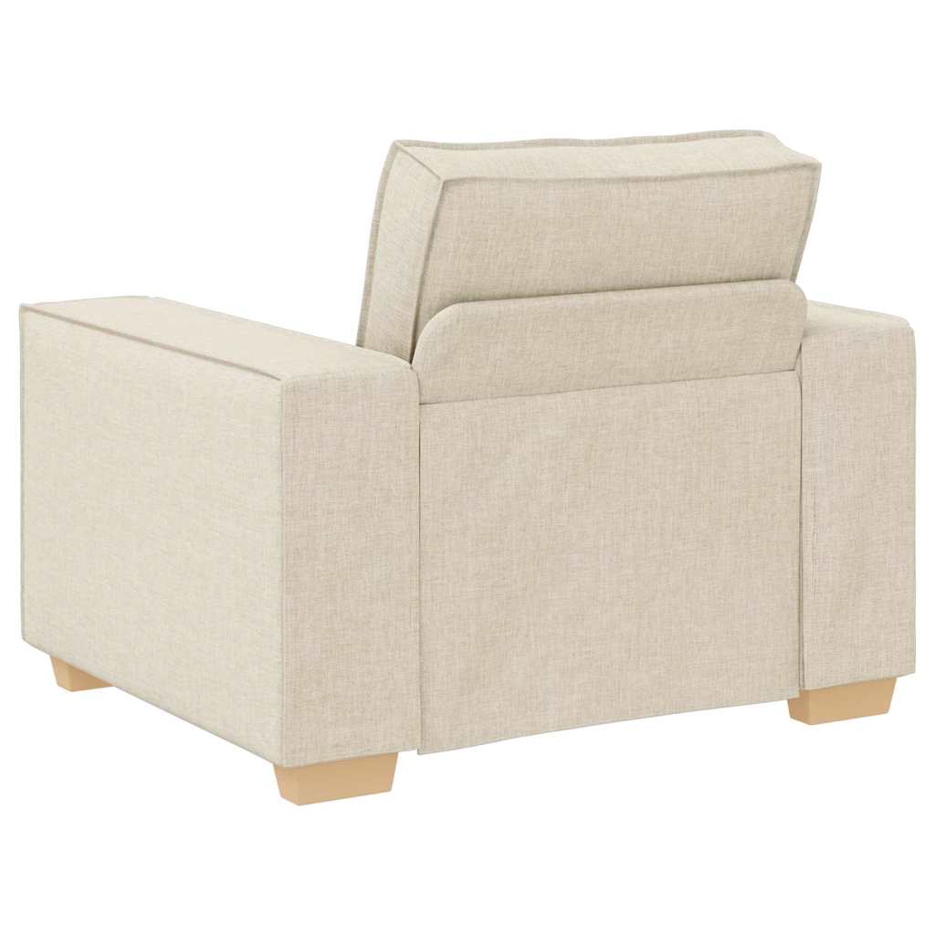 Bankstel 3 st Beige Linnen-mix stof