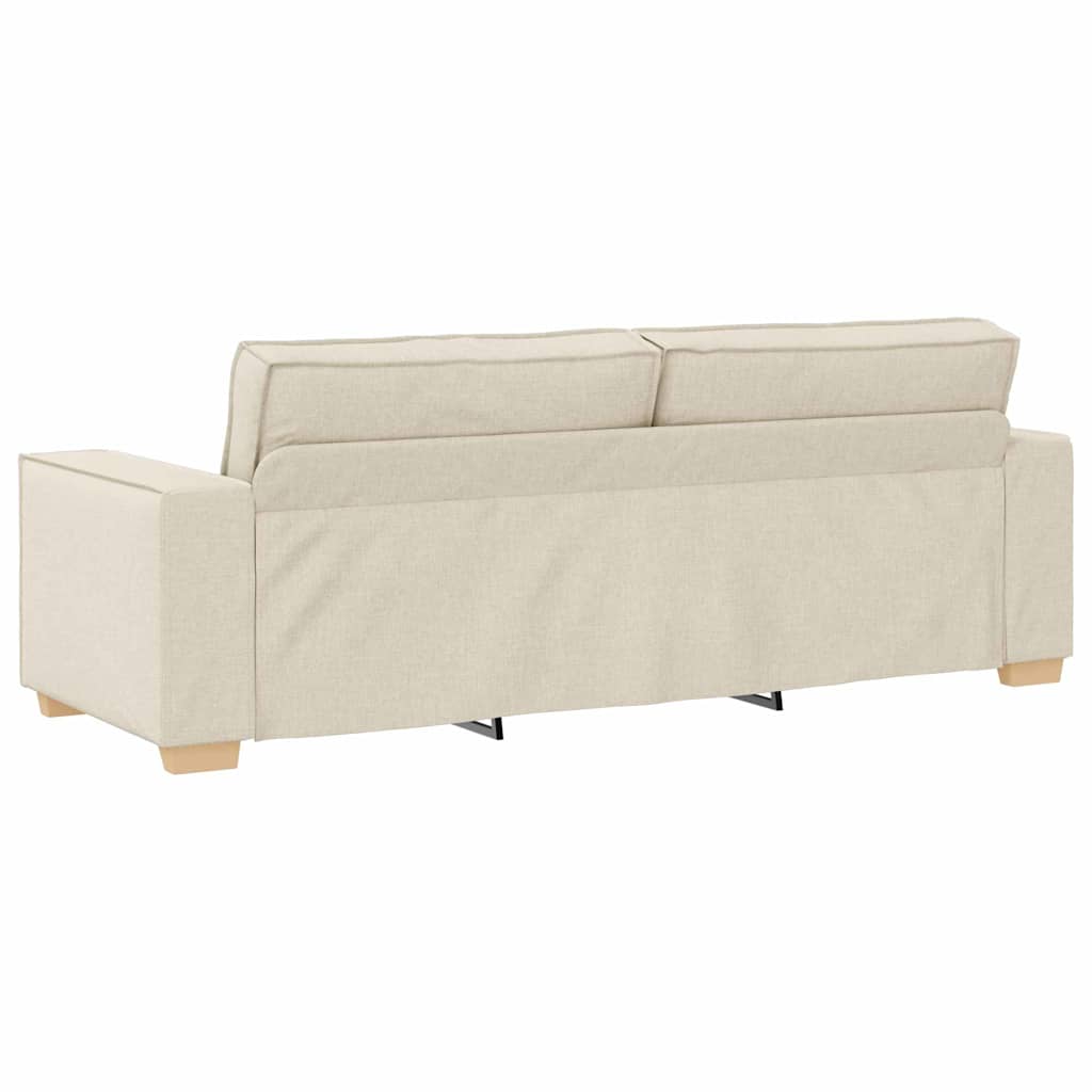 Bankstel 3 st Beige Linnen-mix stof