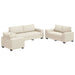 Bank 3 st Beige Linnen-mix stof