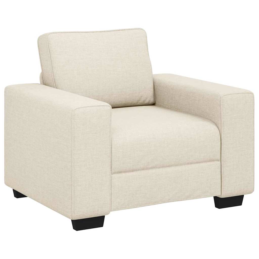 Bank 3 st Beige Linnen-mix stof