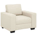 Bank 3 st Beige Linnen-mix stof