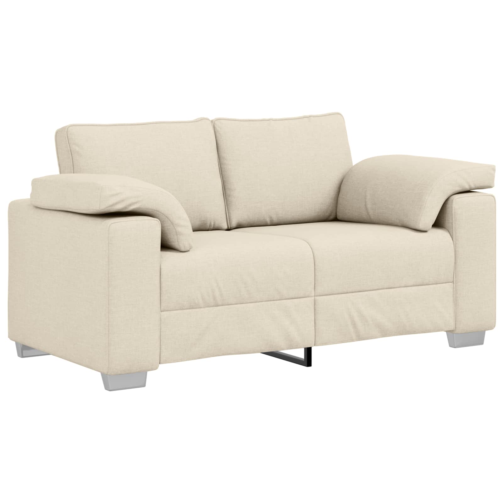 Bank 3 st Beige Linnen-mix stof