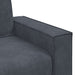 3-delige Loungeset met kussens fluweel donkergrijs