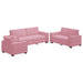 3-delige Loungeset met kussens fluweel roze