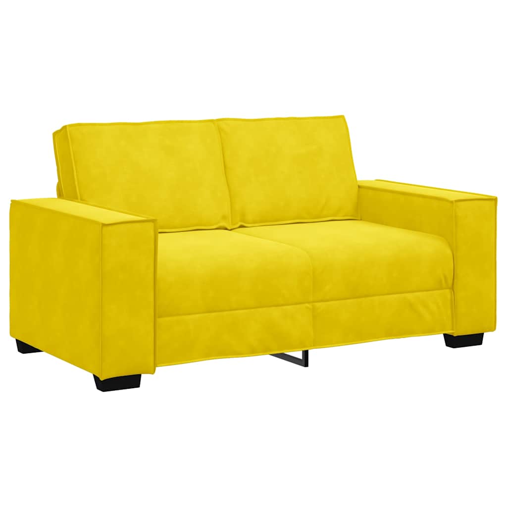 3-delige Loungeset met kussens fluweel geel