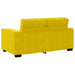 3-delige Loungeset met kussens fluweel geel