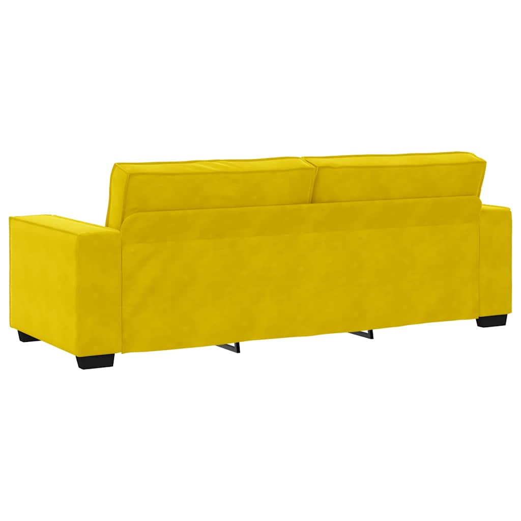 3-delige Loungeset met kussens fluweel geel