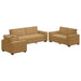 3-delige Loungeset met kussens fluweel bruin