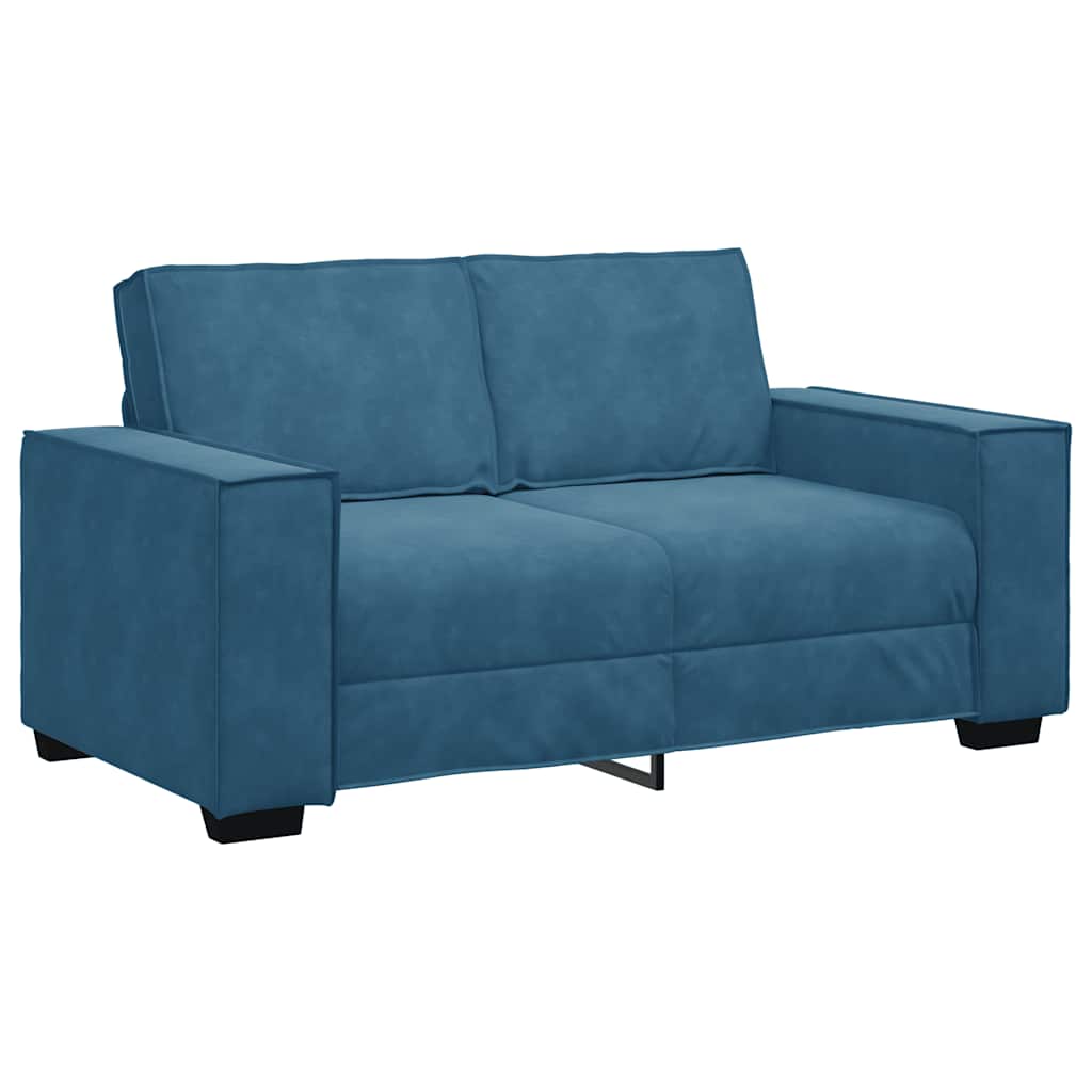 3-delige Loungeset met kussens fluweel blauw