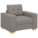 Bank 3 st Taupe Linnen-mix stof