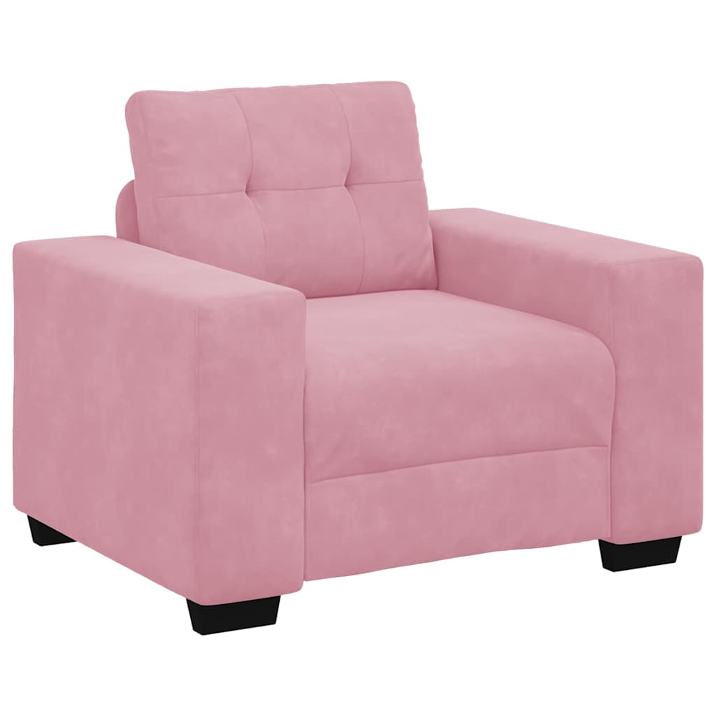 Bankstel 3 st Roze Fluweel