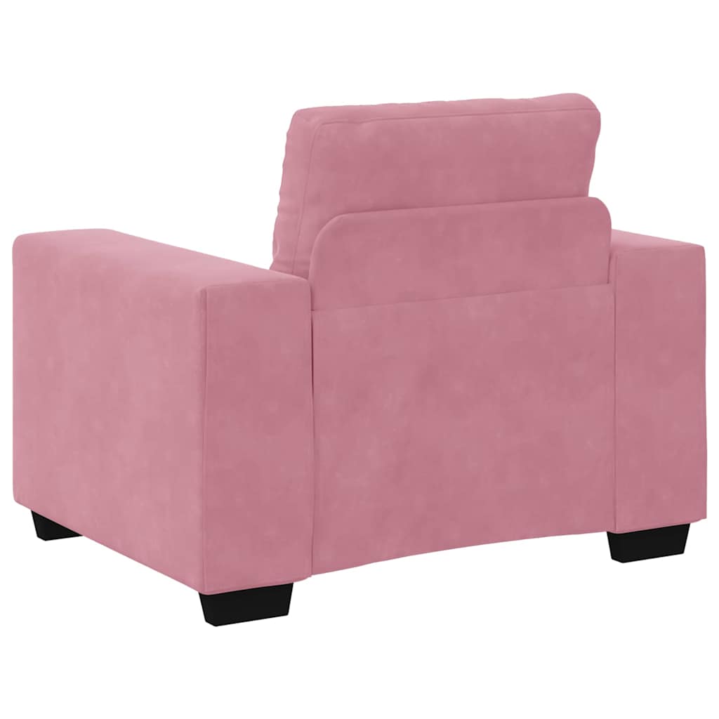 Bankstel 3 st Roze Fluweel