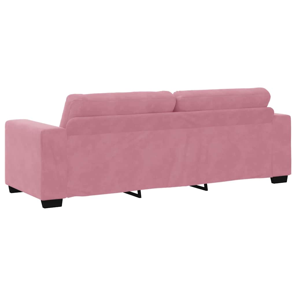 Bankstel 3 st Roze Fluweel