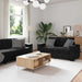 Bankstel 3 st Zwart Fluweel