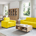 Bankstel 3 st Geel Fluweel
