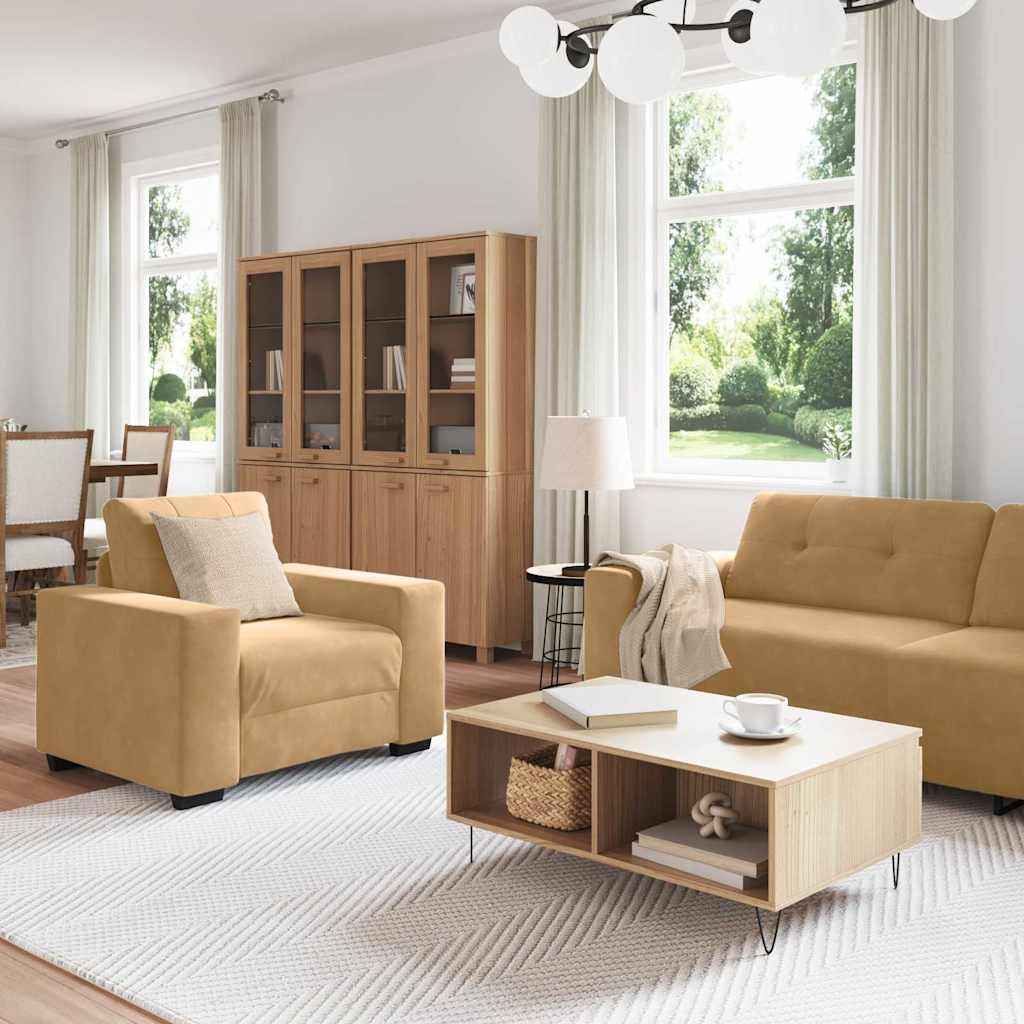 Bankstel 3 st Bruin Fluweel