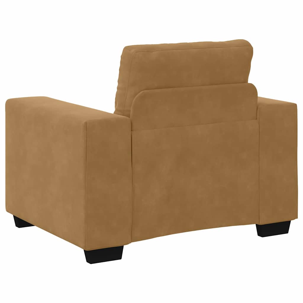 Bankstel 3 st Bruin Fluweel