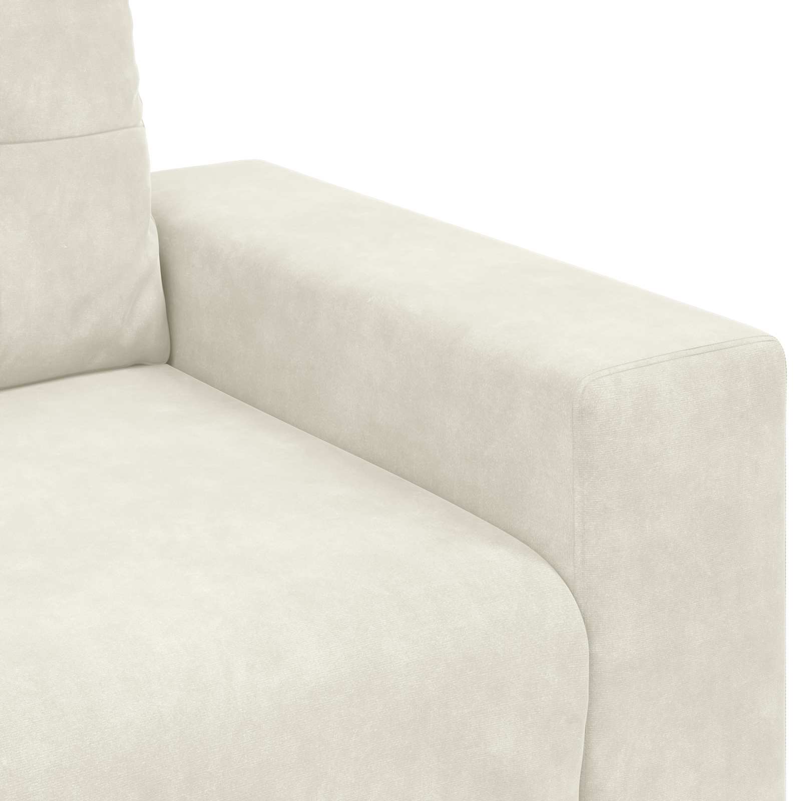 Bankstel 3 st Crème Fluweel