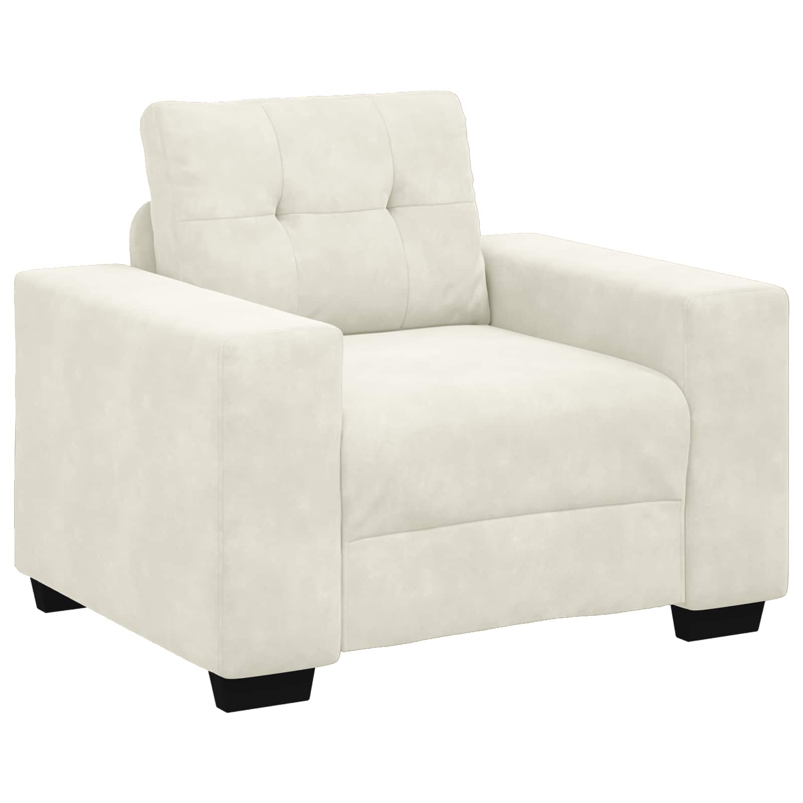 Bankstel 3 st Crème Fluweel