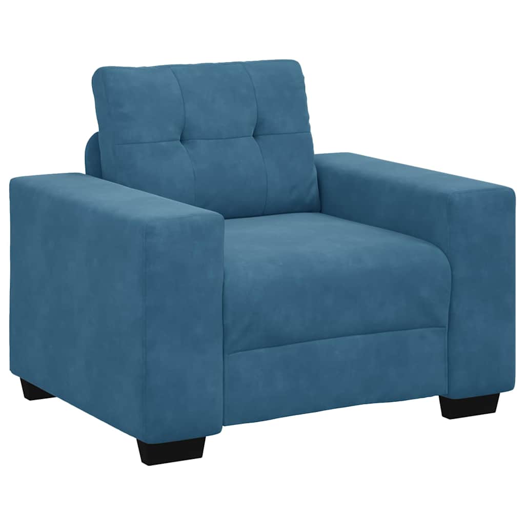 Bankstel 3 st Blauw Fluweel