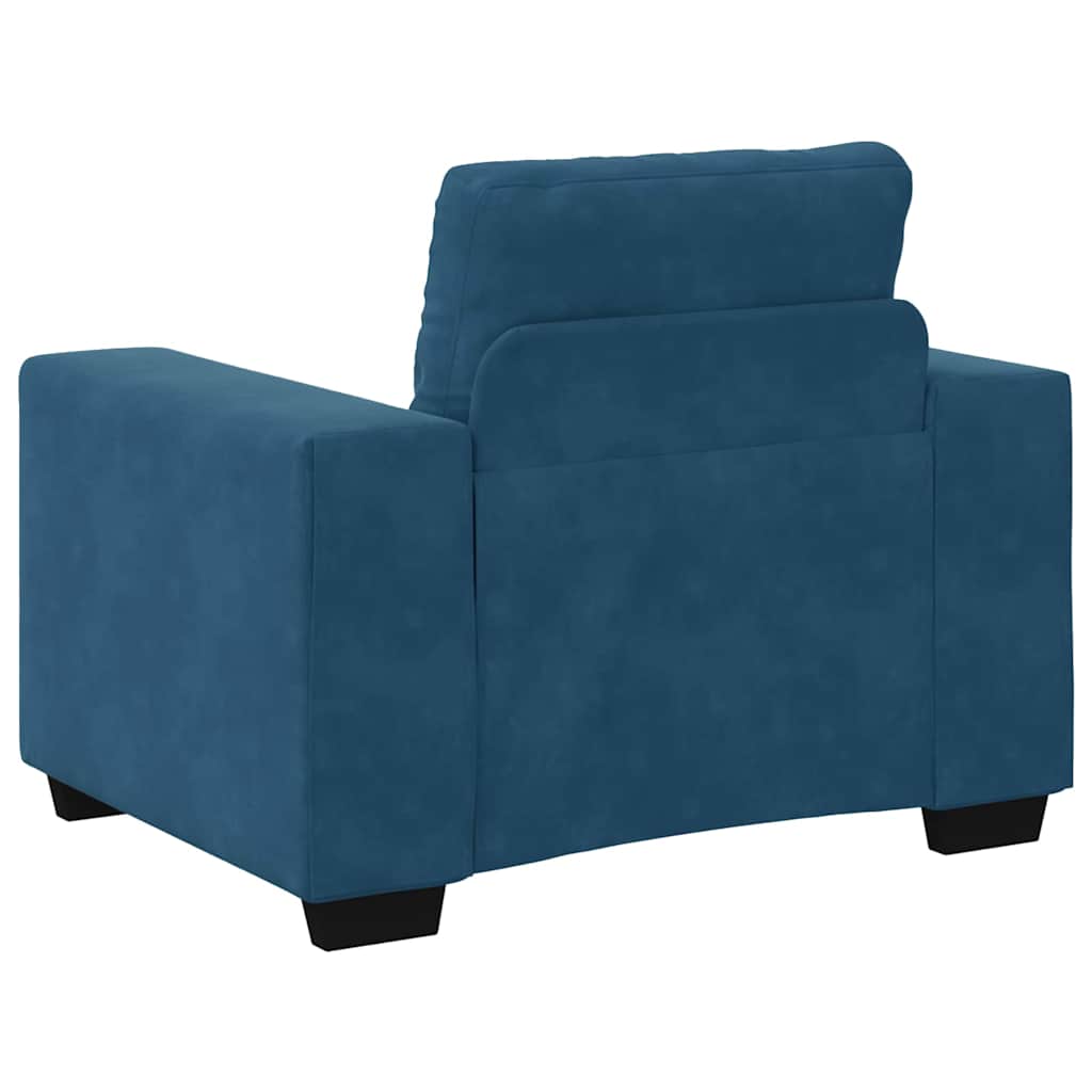 Bankstel 3 st Blauw Fluweel