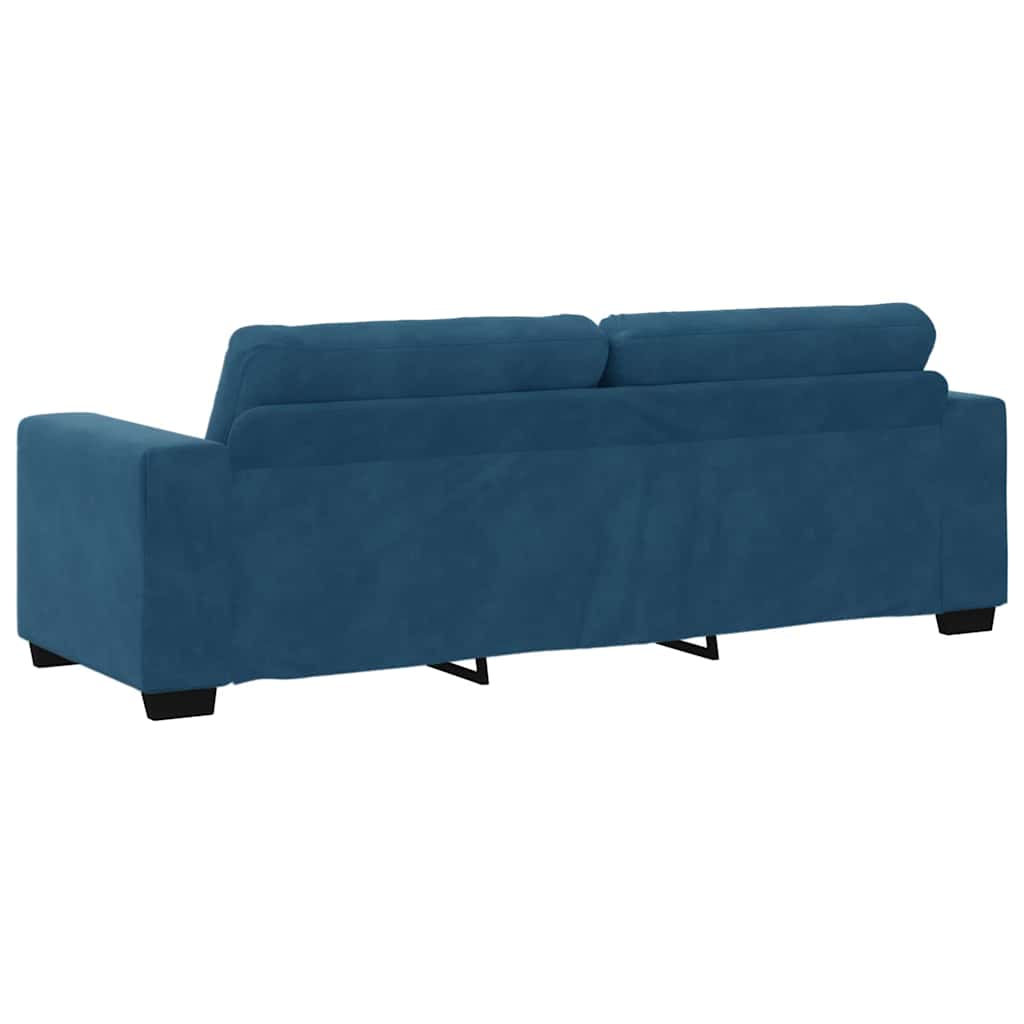 Bankstel 3 st Blauw Fluweel