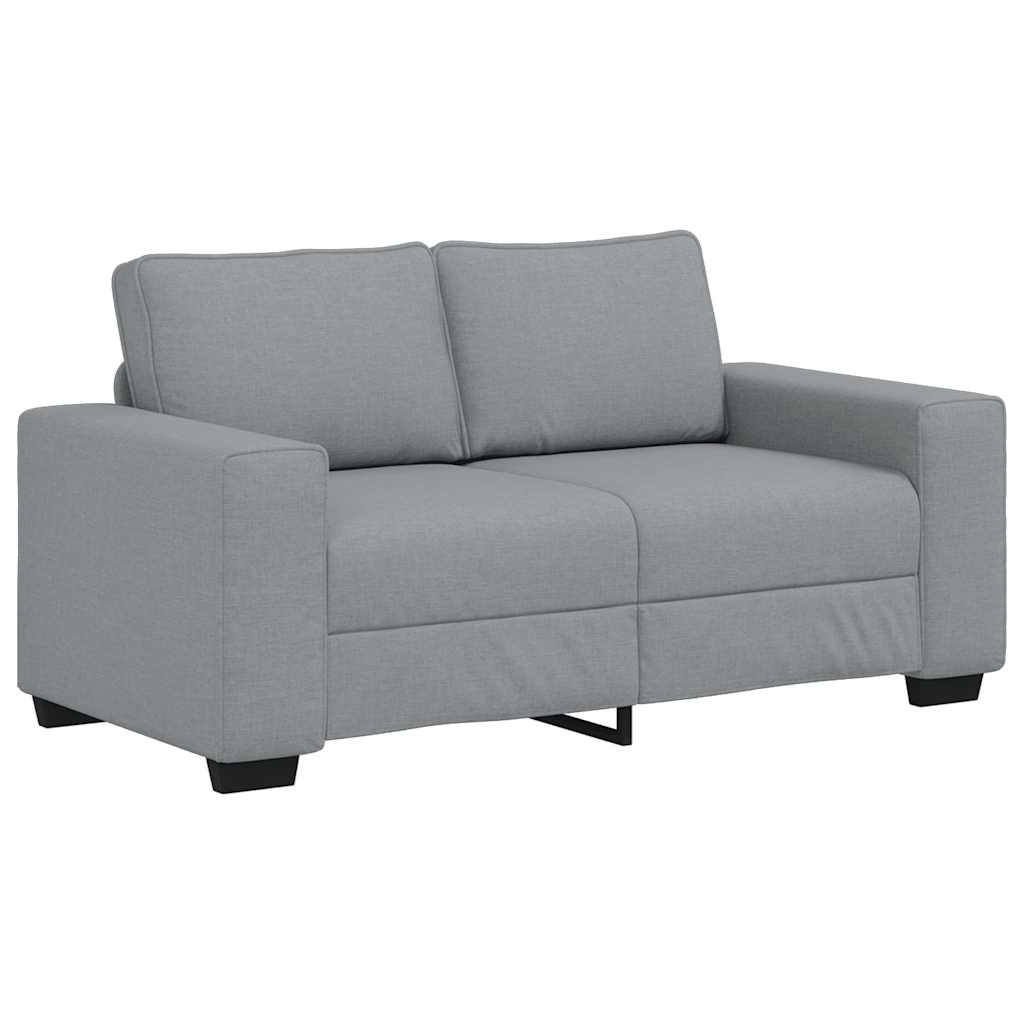3-delige Loungeset met kussens stof lichtgrijs