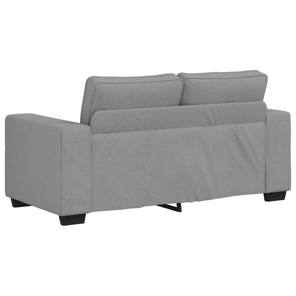 3-delige Loungeset met kussens stof lichtgrijs