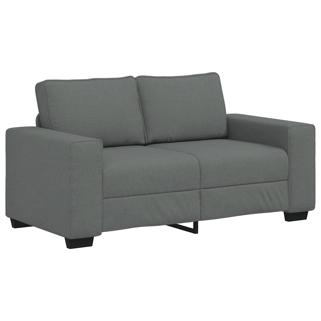 3-delige Loungeset met kussens stof donkergrijs