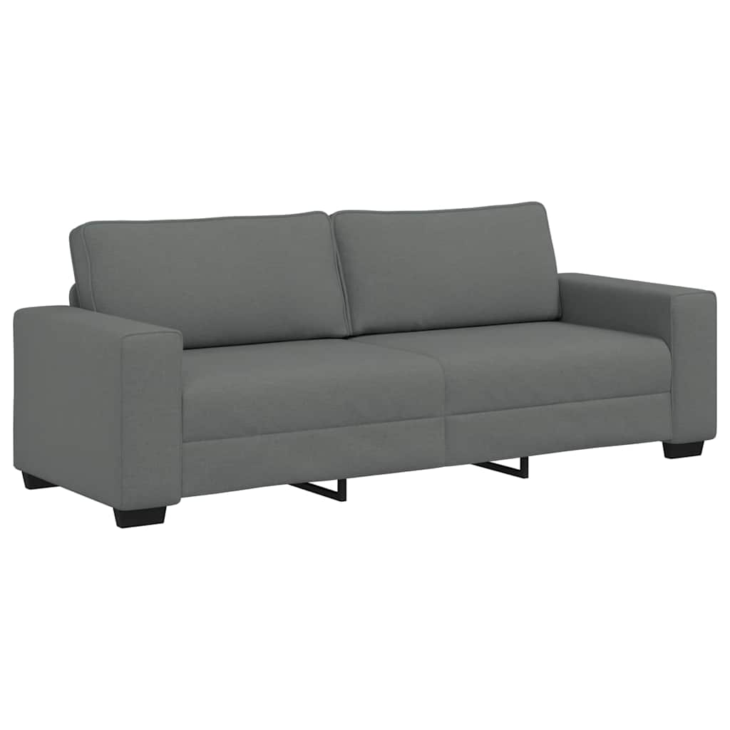 3-delige Loungeset met kussens stof donkergrijs