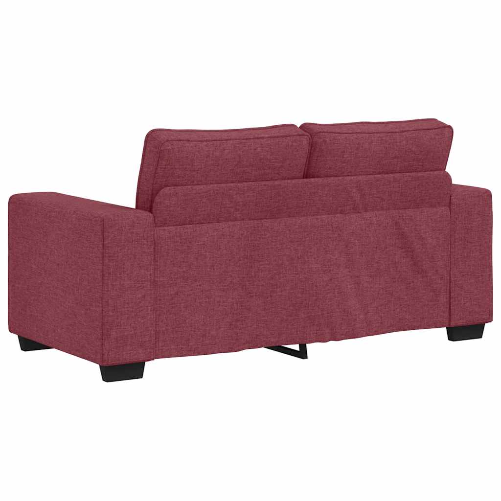 3-delige Loungeset met kussens stof wijnrood