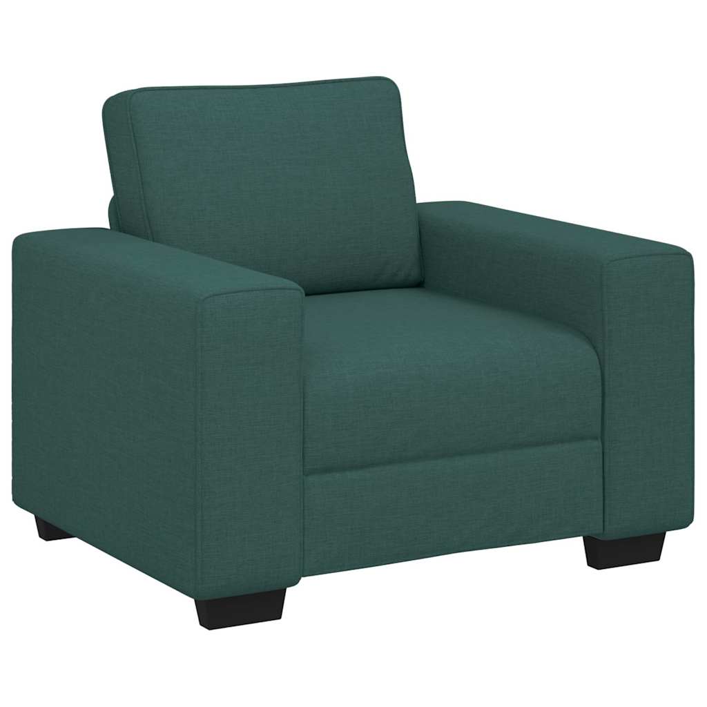 3-delige Loungeset met kussens stof donkergroen